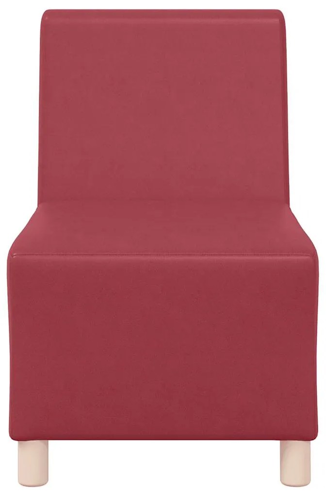 Poltrona 55 cm couro artificial vermelho tinto
