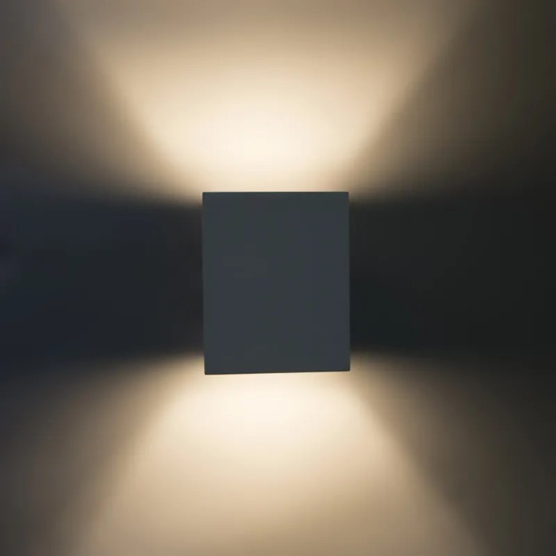 Candeeiro de parede branco quadrado - Sola
