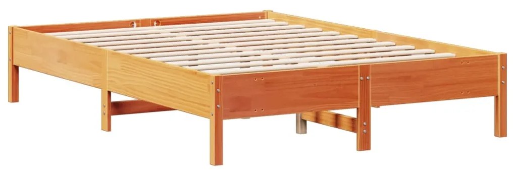 Cama com estante sem colchão 140x190 cm pinho maciço