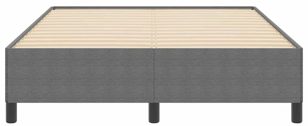 Cama vidaXL Cinza Claro 140x200 cm em Tecido Cotelê