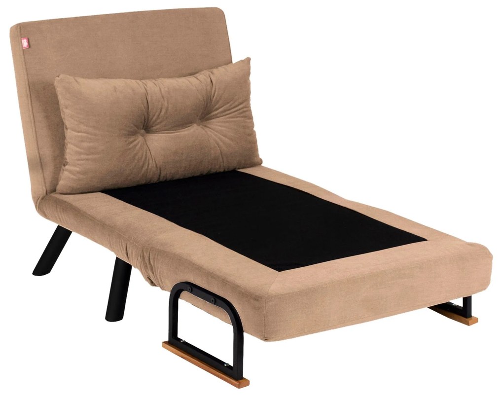 Sofá-Cama de 1 Lugar Sando – Castanho Claro – 175x60 cm