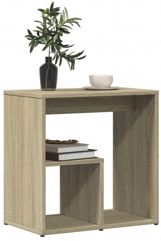 Mesas apoio 2 pcs 50x30x50 cm derivados madeira carvalho sonoma
