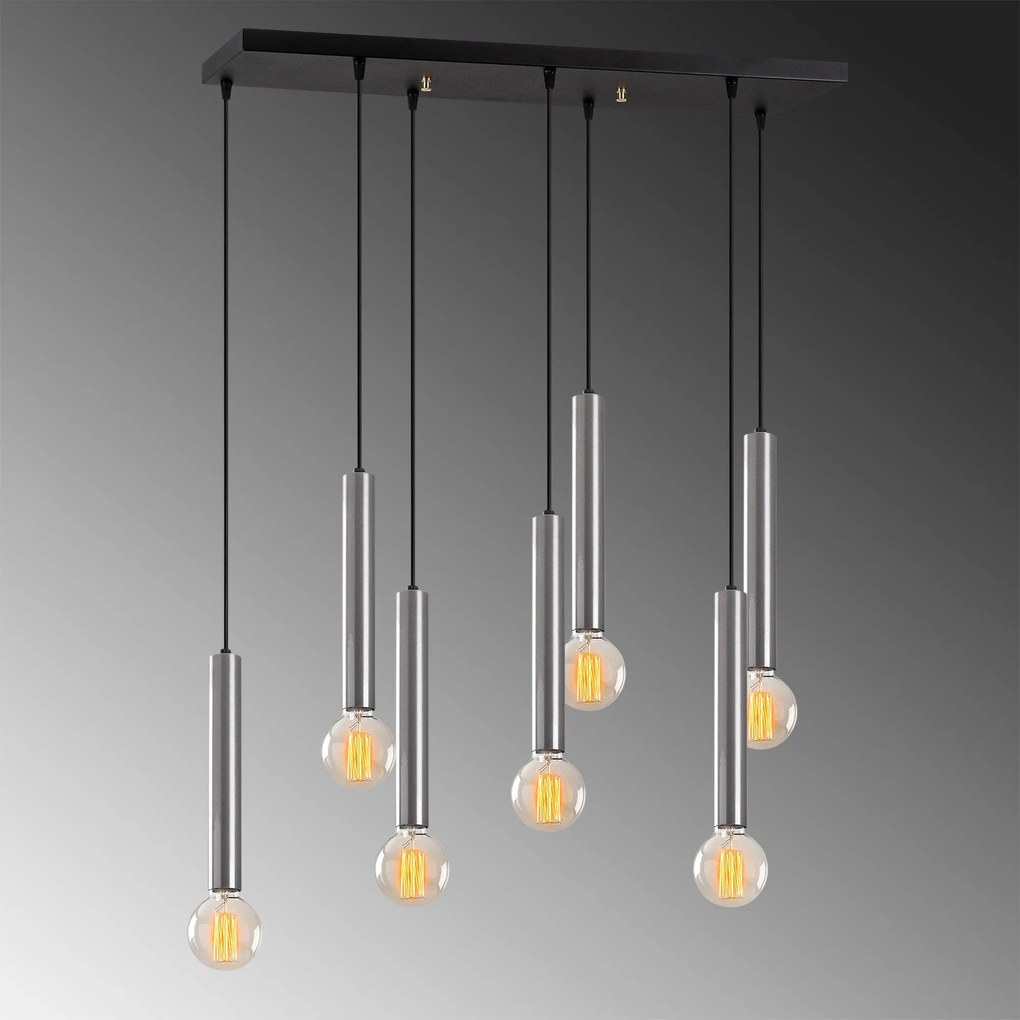 Candeeiro Tempo – Prateado – 75 x 24 cm