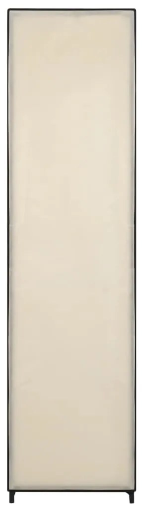 Roupeiro com 4 compartimentos 175x45x170 cm cor creme