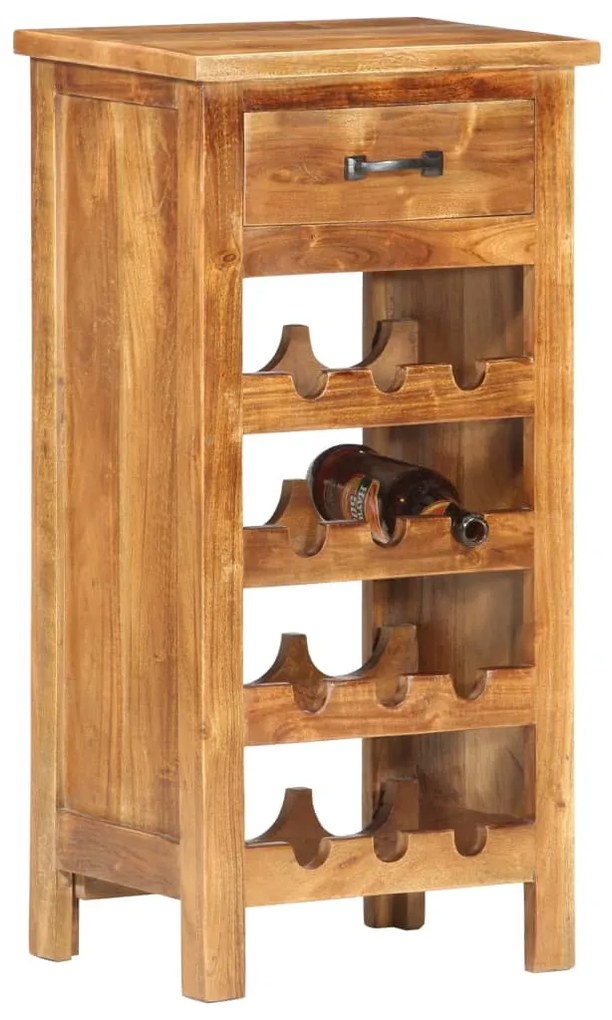 Armário para vinhos com Garrafeira 40x30x80 cm madeira de acácia maciç