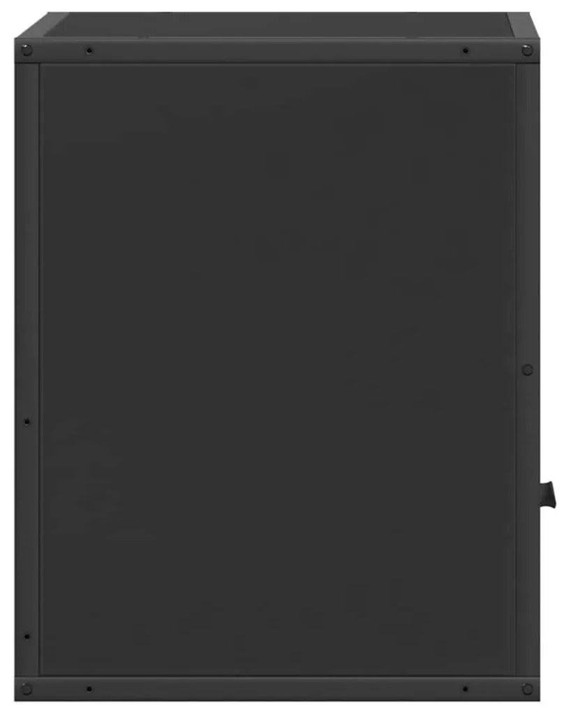 Mesas de cabeceira de parede 2 pcs 40x31x39,5 cm preto
