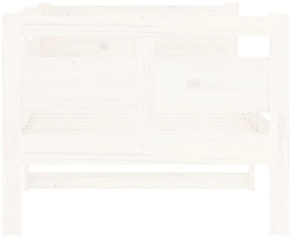 Sofá-cama 80x200 cm madeira de pinho maciça branco