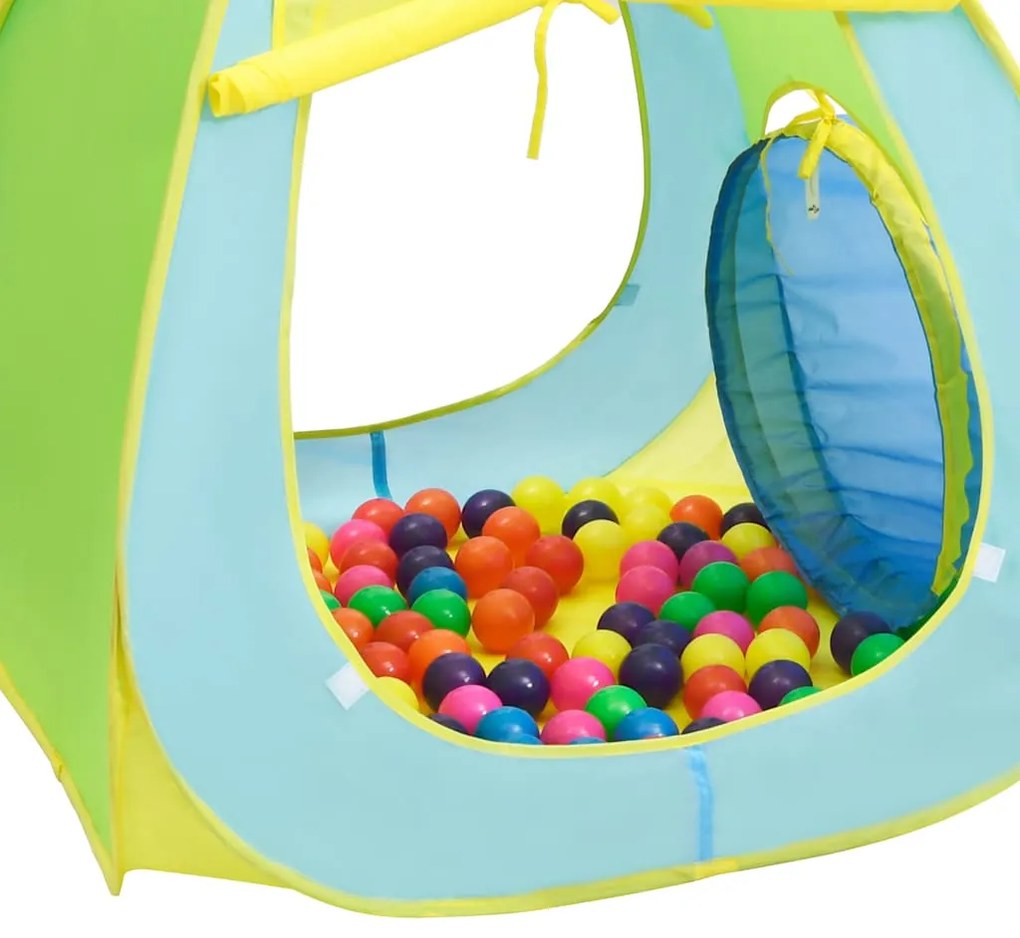 Tenda de brincar infantil com 100 bolas multicolorido