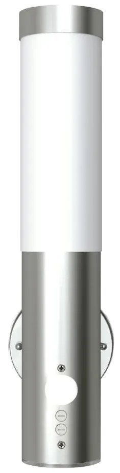 Candeeiro de parede exterior c/ sensor movimento aço inoxidável