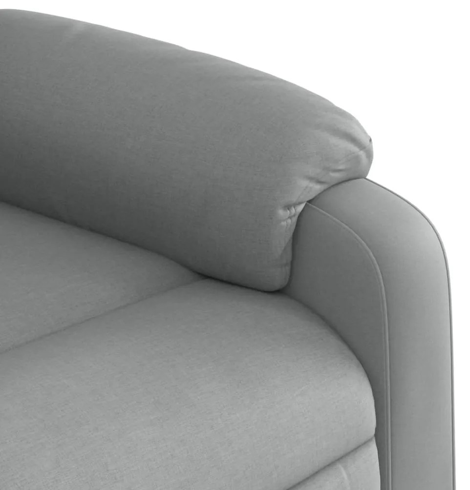 Poltrona de massagens reclinável elétrica tecido cinzento-claro