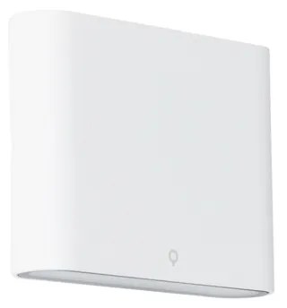 Candeeiro de parede exterior moderno branco 11,5 cm com LED - Batt Moderno