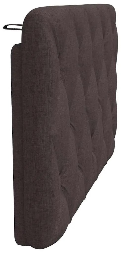 Almofadão de cabeceira 100 cm tecido castanho-escuro