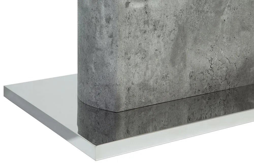 Mesa de jantar em MDF efeito de betão 160 x 90 cm cinzento e metal PASADENA Beliani