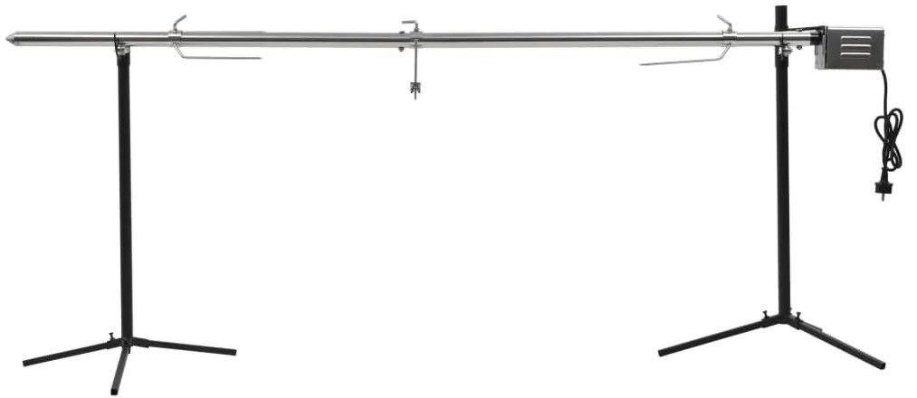 44644 vidaXL Grelhador automático com motor em aço inoxidável 207x45x81 cm