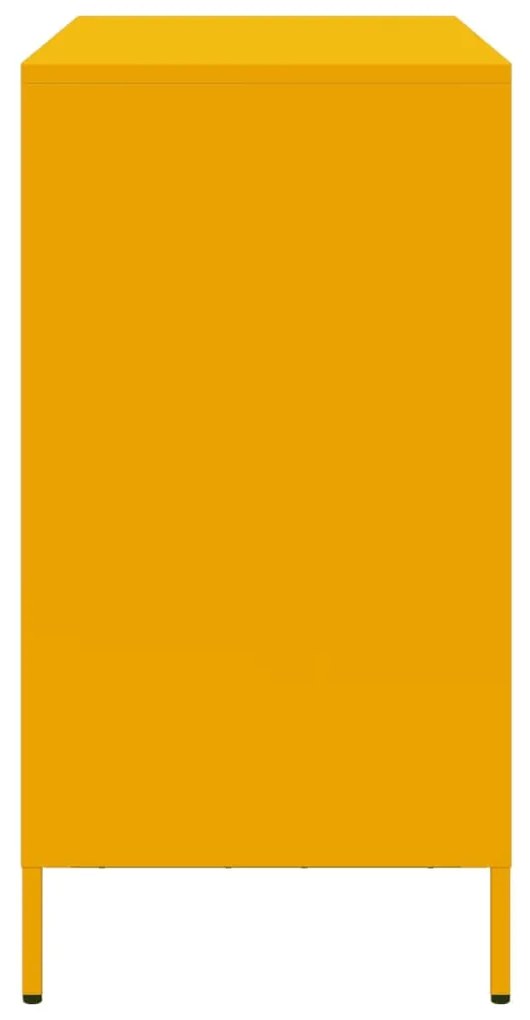 Aparador 101,5x39x73,5 cm aço laminado a frio amarelo mostarda