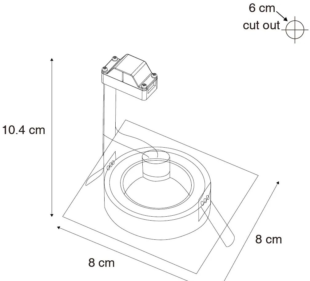 Foco embutido moderno branco quadrado IP44 - Xena Moderno