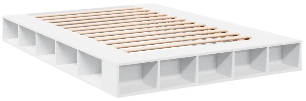 Estrutura de cama 140x200 cm derivados de madeira branco