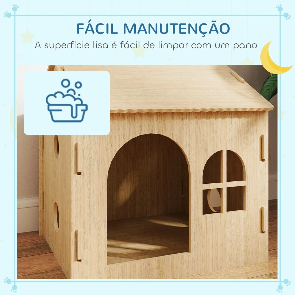 PawHut Casota para Cães Casa para Cães para Interior com Janelas Desen