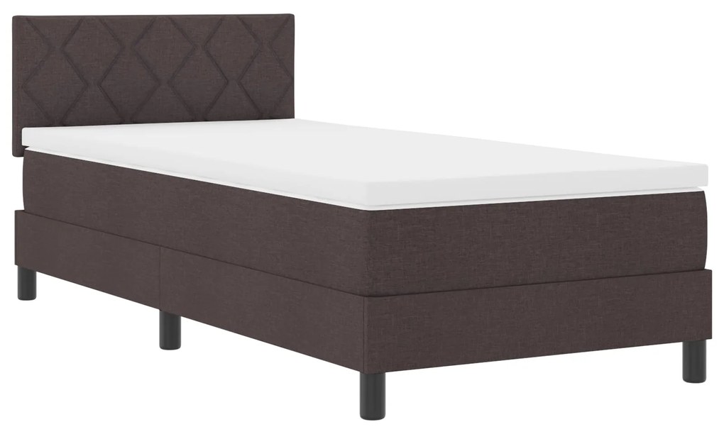 Cama Box com Colchão Castanha 100x200 cm Tecido