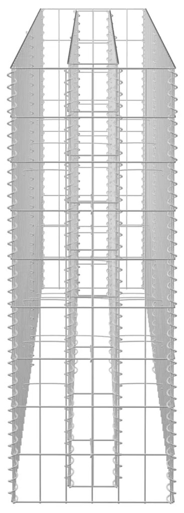 Canteiro elevado/cesto gabião 180x30x90 cm aço galvanizado