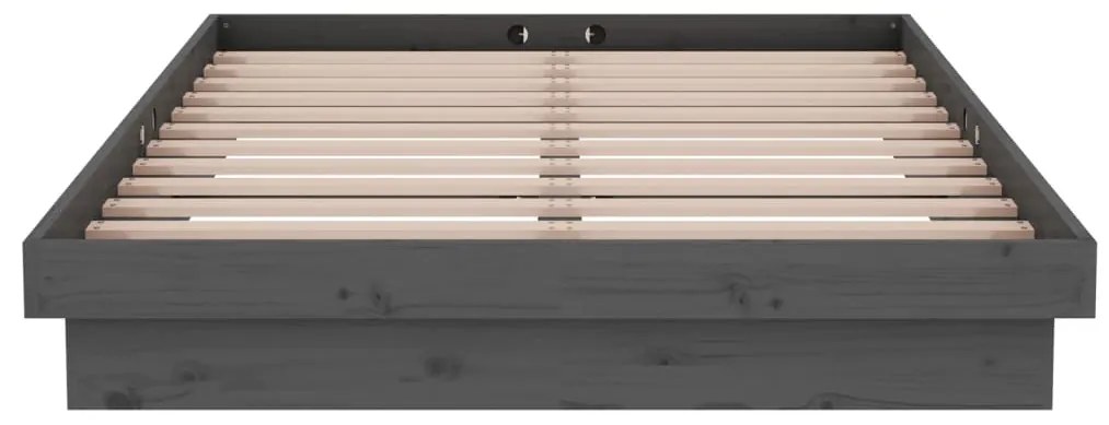 Estrutura cama pequena casal 120x190 cm pinho maciço cinza