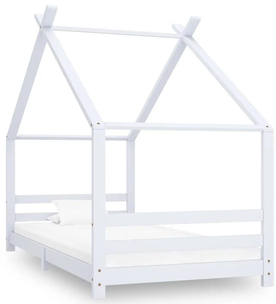 289612 vidaXL Estrutura de cama para crianças 90x200 cm pinho maciço branco