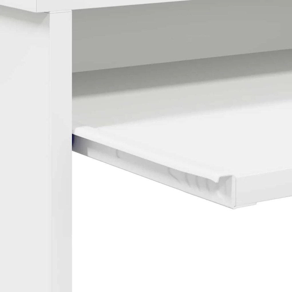 Mesa com Armazenamento Branca 120.5x44x88.5 cm Madeira Reconstituída