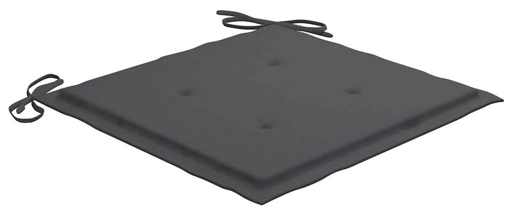 Cadeiras de jantar p/ jardim 2 pcs c/ almofadões acácia maciça