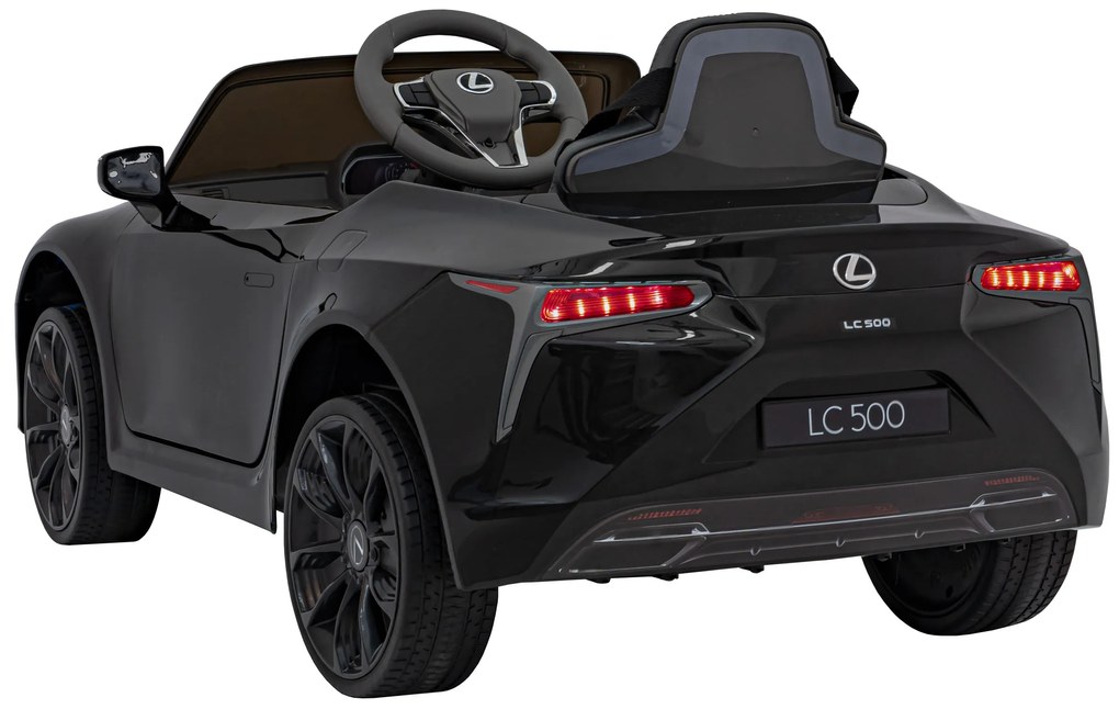 Carro elétrico para Crianças 12V Lexus LC500 Rodas de EVA, Assento de couro Preto