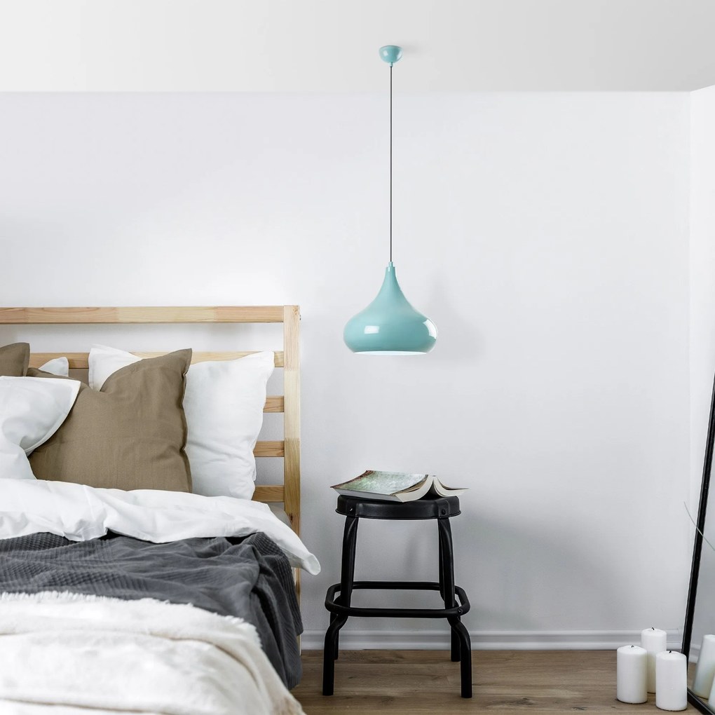 Candeeiro de Teto Saglam – Turquesa – Ø30 h:28 cm