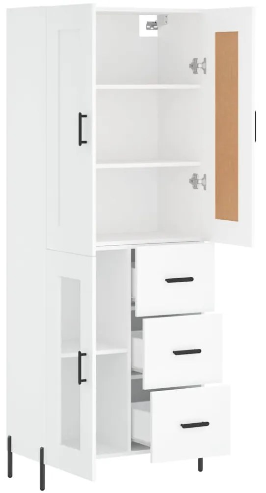 Armário alto 69,5x34x180 cm derivados de madeira branco