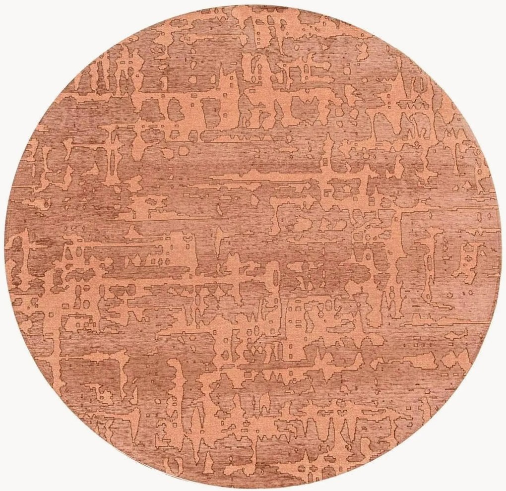 Tapete redondo lavável em jacquard para interior e exterior Baobab