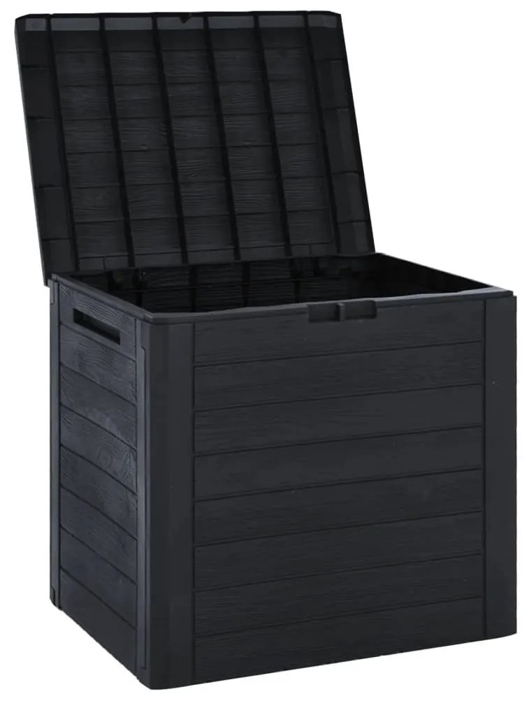 Caixa arrumação p/ jardim 58,5x46x55 cm polipropileno antracite