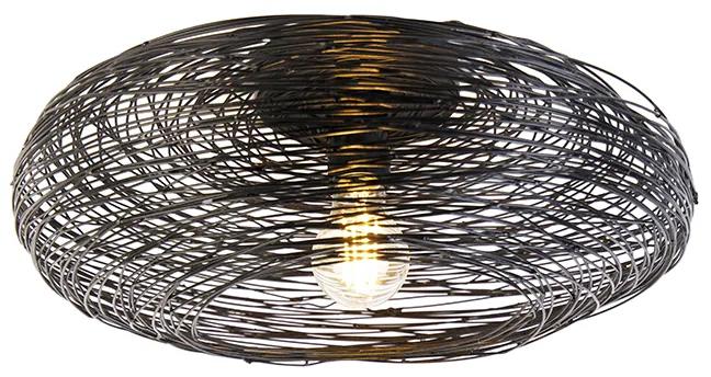 Design plafondlamp zwart ovaal - Sarella Design