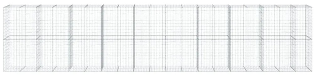 Cesto gabião com cobertura 950x100x200 cm ferro galvanizado