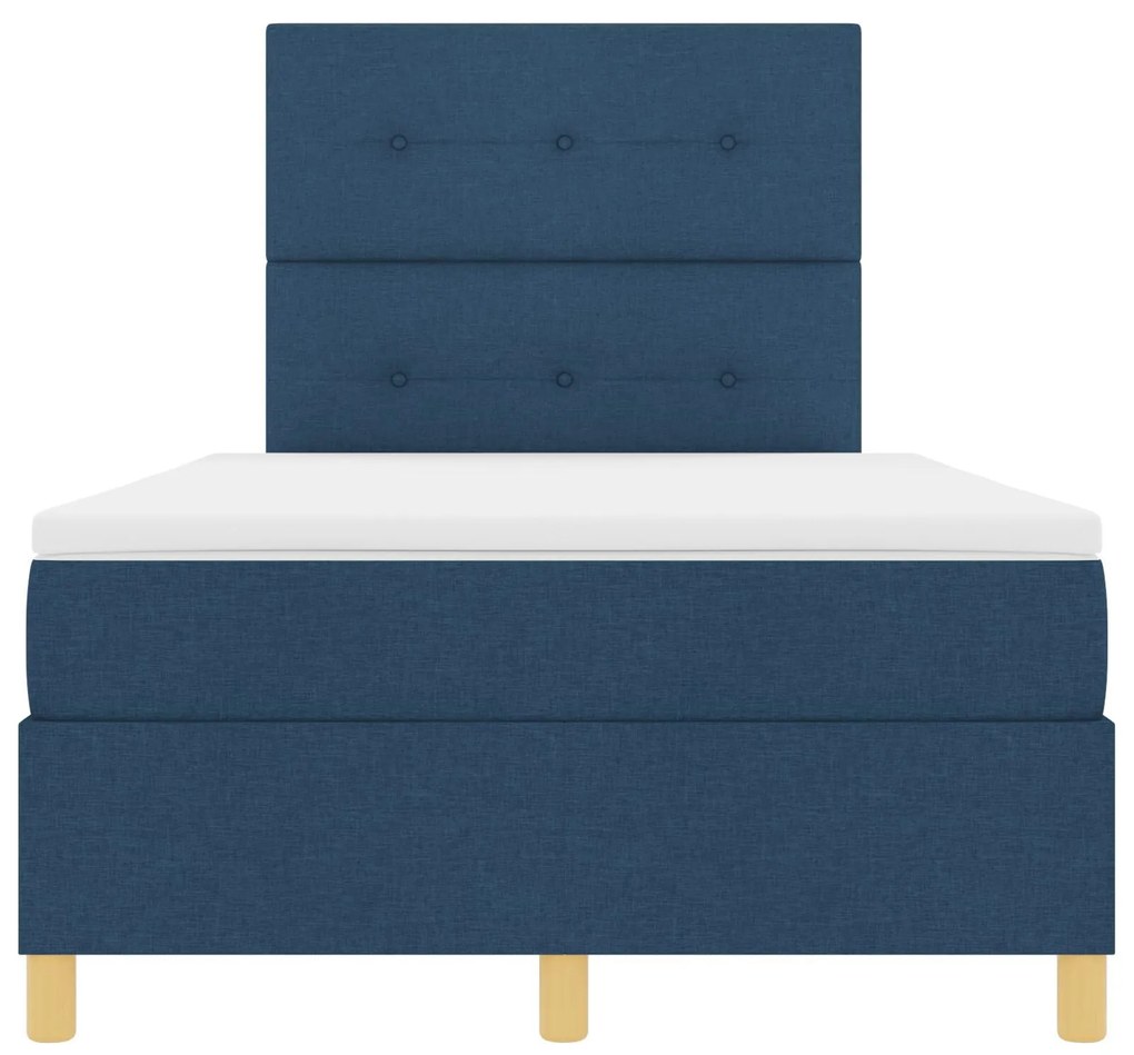 Cama Box com Colchão Azul 120x200 cm Tecido