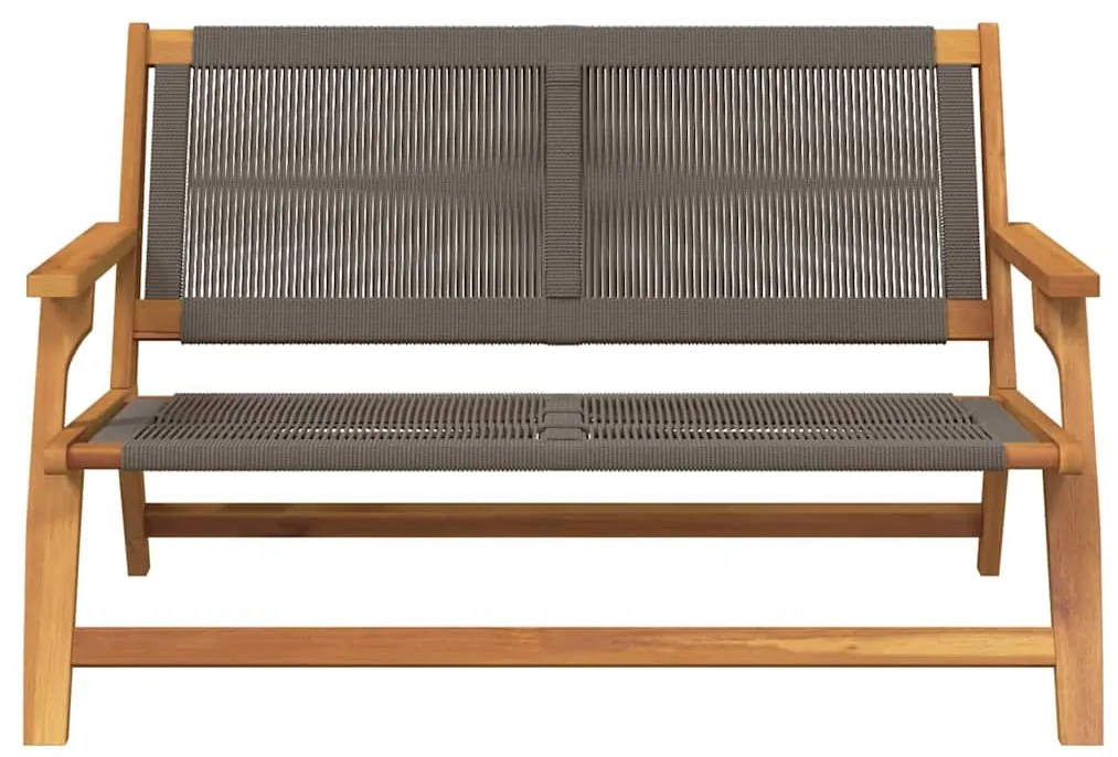 Banco de Jardim Cinza 76x122x73 cm Madeira Sólida de Acácia