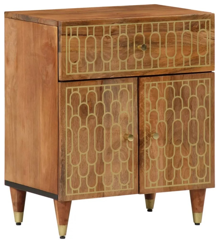 vidaXL Mesa de cabeceira 50x33x60 cm madeira de mangueira maciça