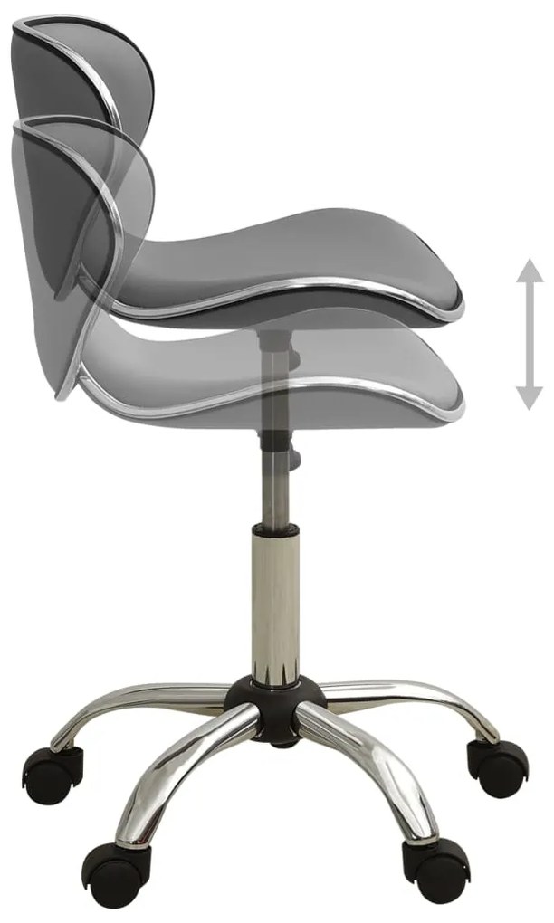 Cadeira de escritório couro artificial cinzento