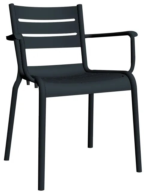 Cadeira SMART c/ braços, Antracite MR – Pack com 4 unidades