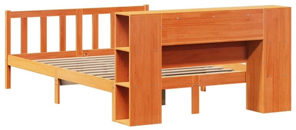 Cama com estante sem colchão 160x200 cm pinho maciço