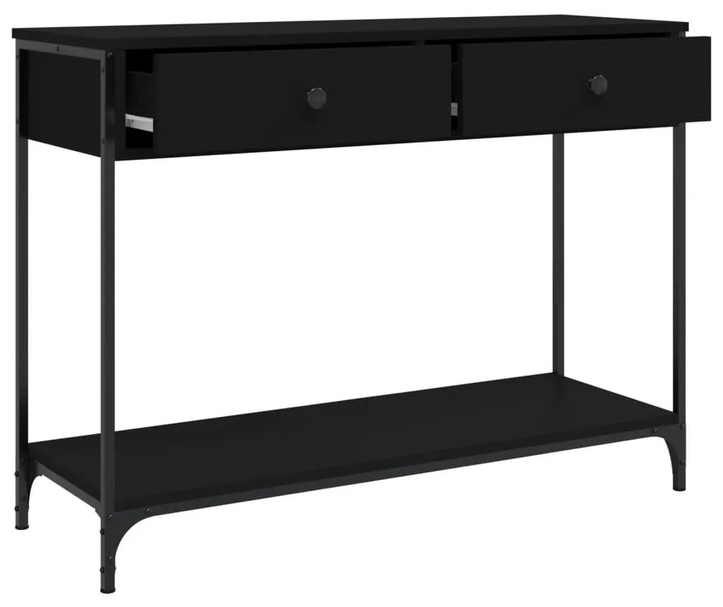 Mesa consola 100x34,5x75 cm derivados de madeira preto