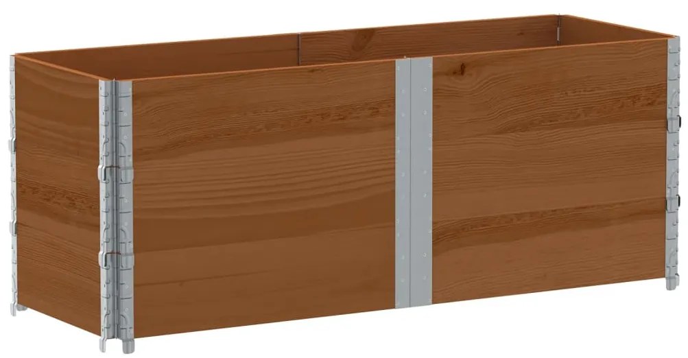 Vaso/floreira para jardim 150x50 cm pinho maciço castanho
