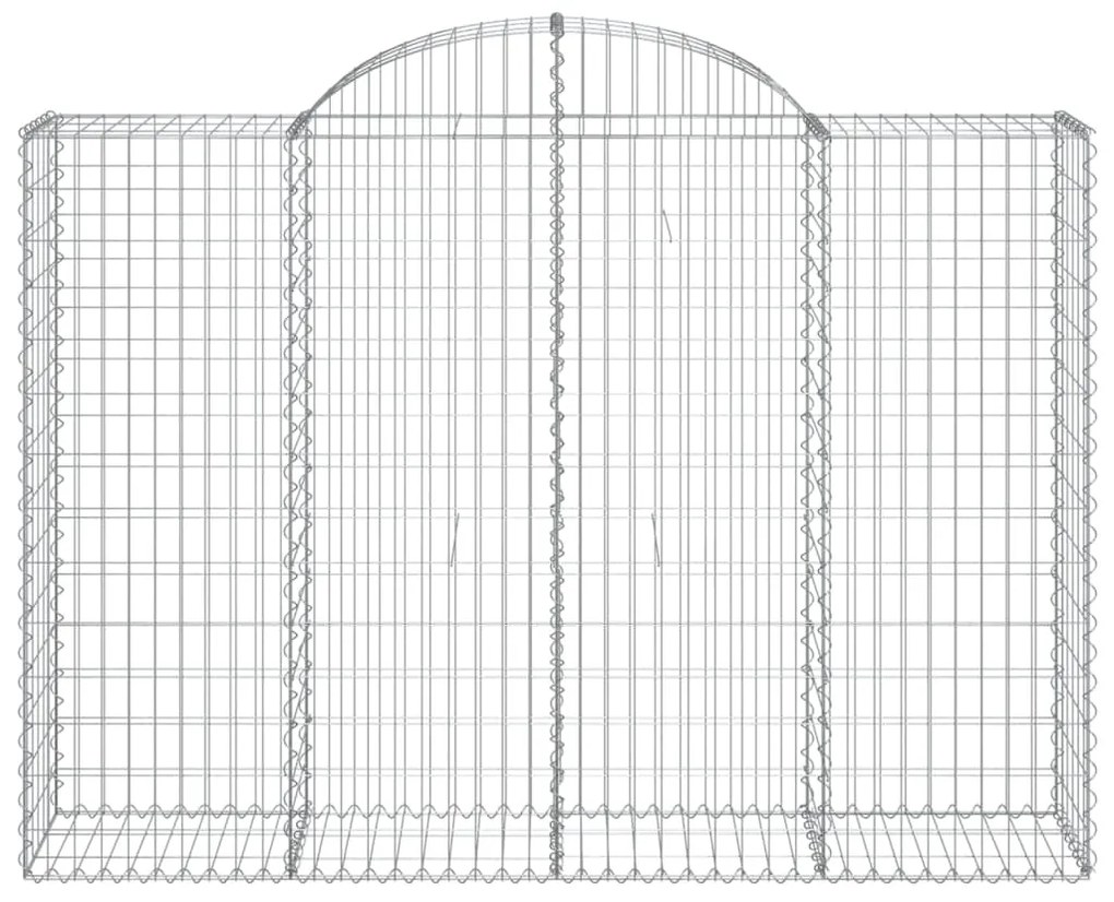 Cestos gabião arqueados 7pcs 200x50x140/160cm ferro galvanizado