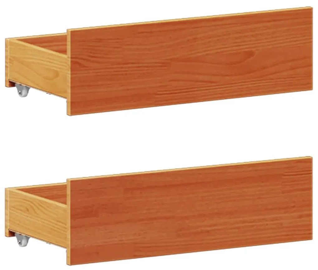 Cama com estante sem colchão 140x190 cm pinho maciço