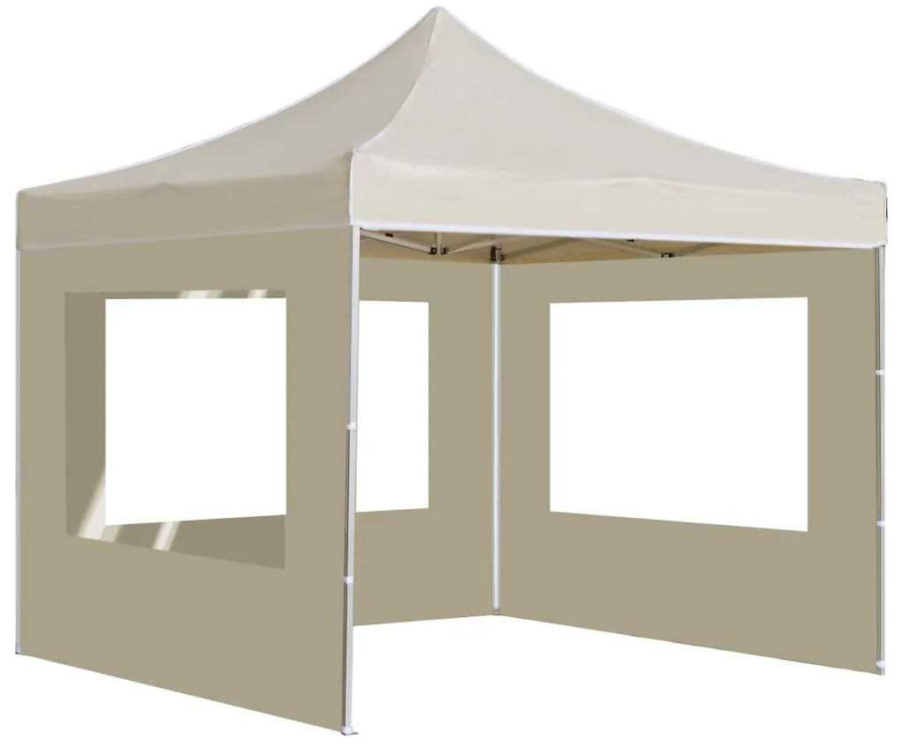 Tenda dobrável profissional com paredes alumínio 2x2 m creme