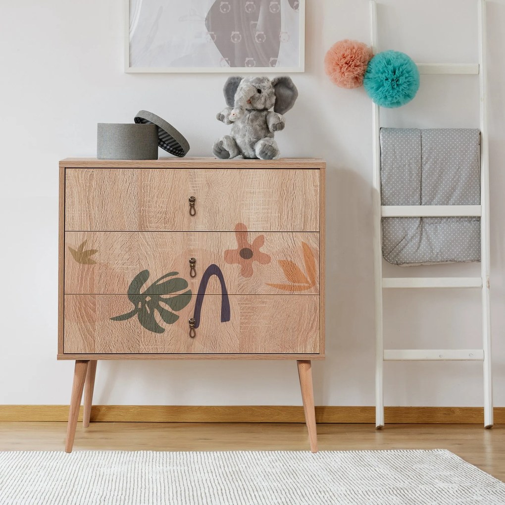 Cômoda City Trio – Multicolor – 80x89x40 cm