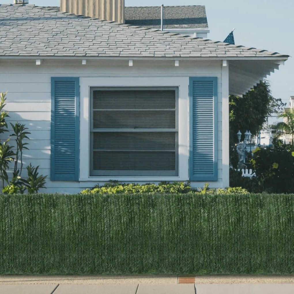 vidaXL Vedação de relva artificial 1x10 m verde