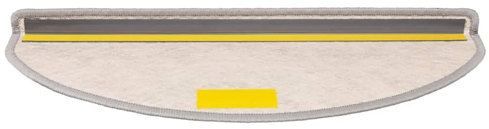 Tapetes escada adesivos aspeto sisal 15pcs 65x21x4 cm platinado