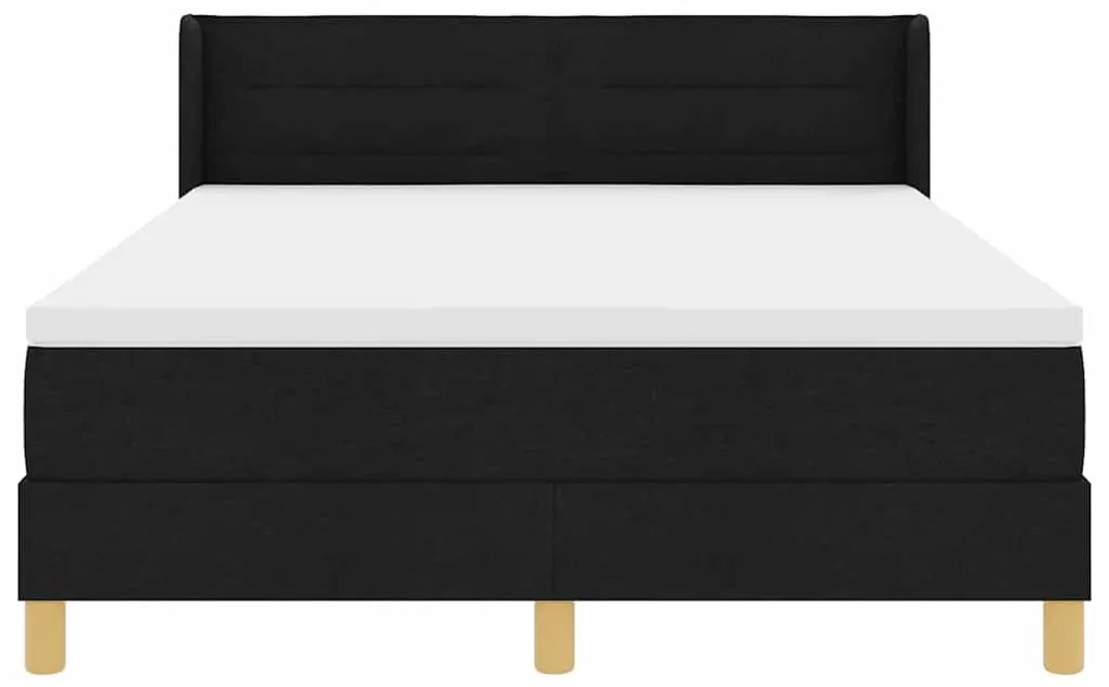Cama Box Preto e Branco e Preto 160 x 200 cm tecido